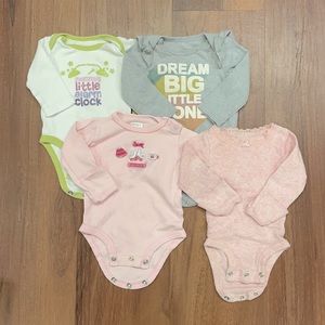 Various long sleeved onesies
